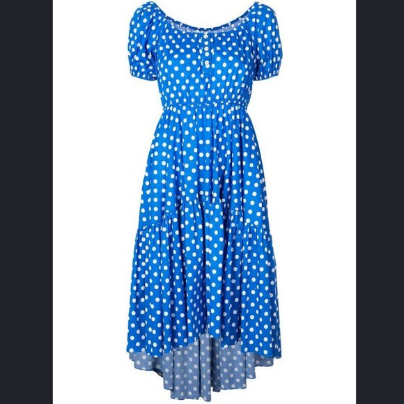 New Auc Caroline Constas Bardot Flounce Midi Dress - Picture 3 of 8